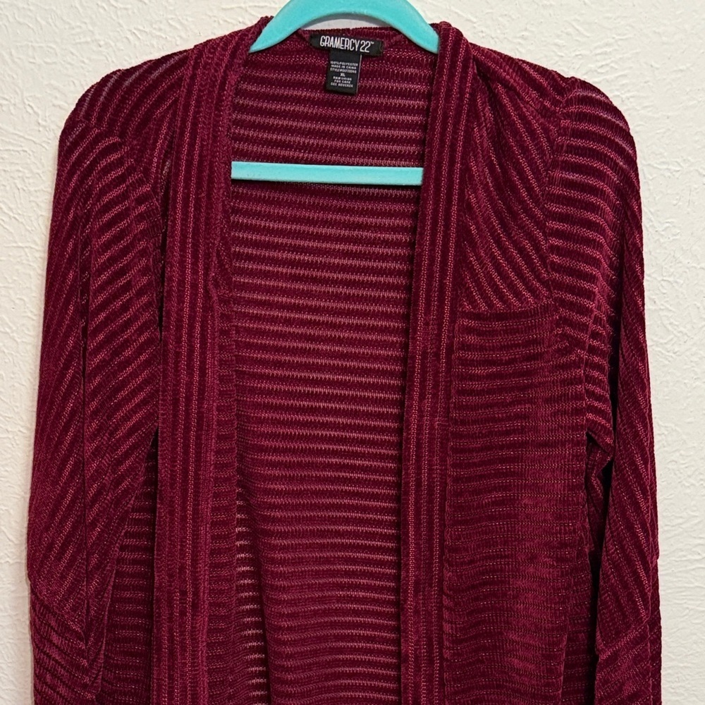 ⛽️⛽️⛽️BOGOHO⛽️⛽️⛽️Gramercy22 Women's Deep Red Cardigan-XL - Picture 2 of 8